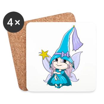 Sweet fairy Elly - Coasters (set of 4) - white - Front