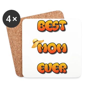 Meilleure maman de tous les temps, meilleure maman de tous les temps - Dessous de verre (lot de 4) - blanc - Devant