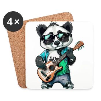 Panda Rocker - Coasters (set of 4) - white - Front