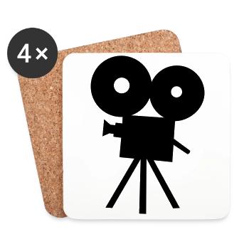 Camera - Coasters (set of 4) - white - Front