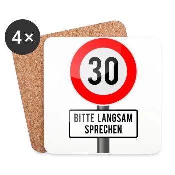 30 years shield slowly - Coasters (set of 4) - white - Front