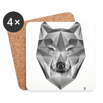 AD Grey Wolf - Untersetzer (4er-Set) - Weiß - Vorne