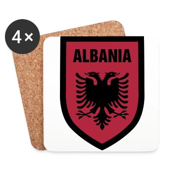 003 Albania - Untersetzer (4er-Set) - Weiß - Vorne