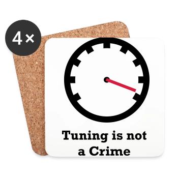 Tuning est pas un crime - Dessous de verre (lot de 4) - blanc - Devant