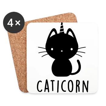 Caticorn - Untersetzer (4er-Set) - Weiß - Vorne