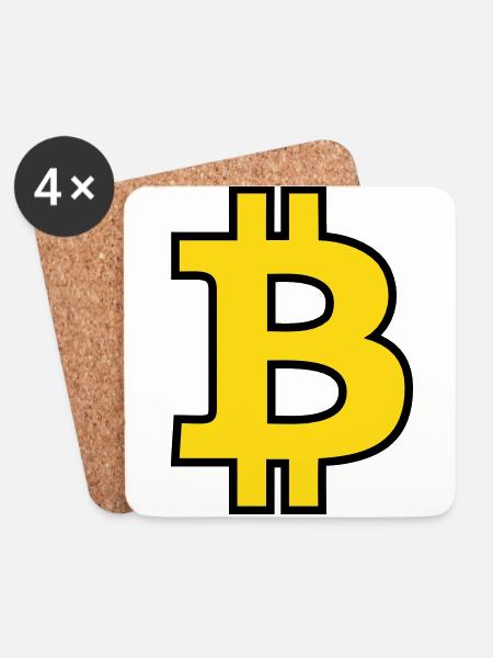 Bitcoin Satoshi Nakamoto - Untersetzer (4er-Set) - Weiß