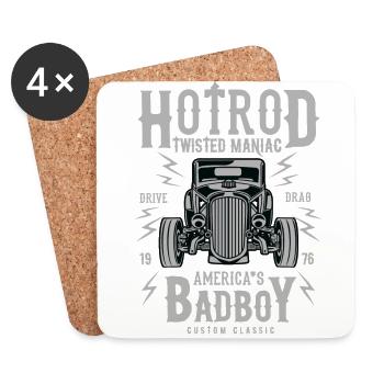 Twisted Hotrod - Untersetzer (4er-Set) - Weiß - Vorne