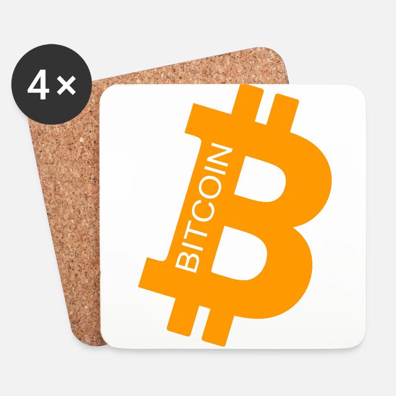 bit coin - Untersetzer (4er-Set) - Weiß