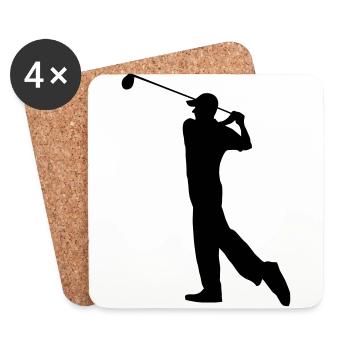 Ball Golf - Golf - Dessous de verre (lot de 4) - blanc - Devant