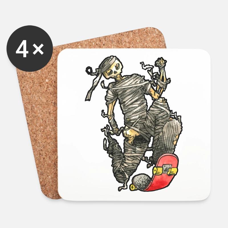 Mama Skater - Untersetzer (4er-Set) - Weiß