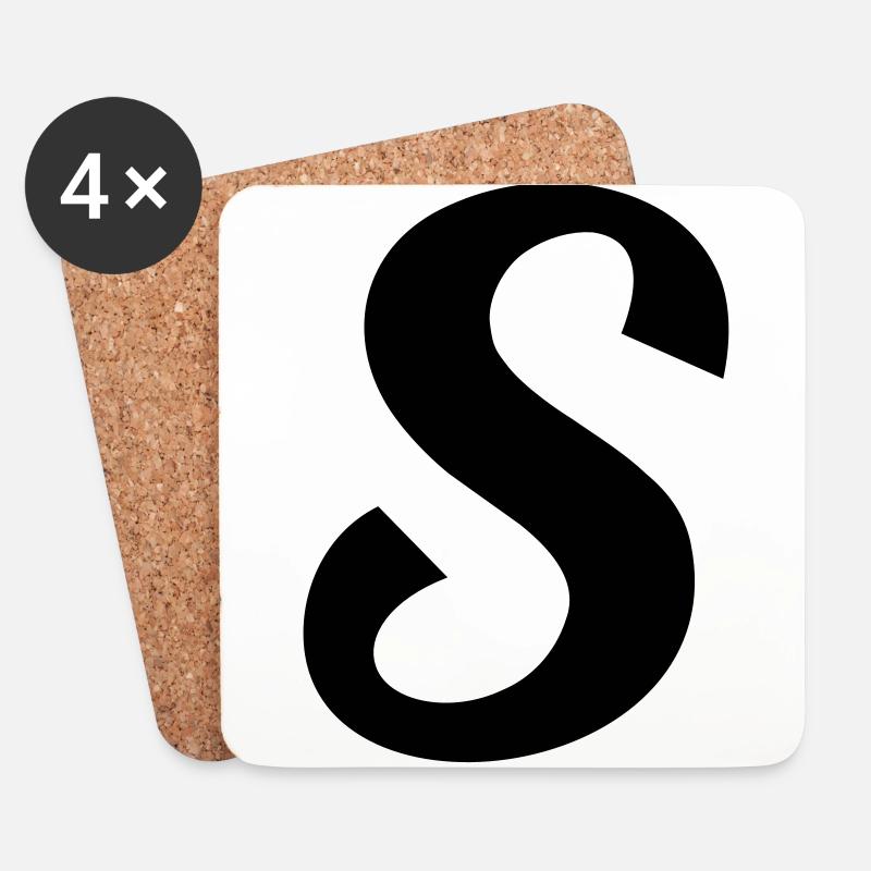 S - Untersetzer (4er-Set) - Weiß