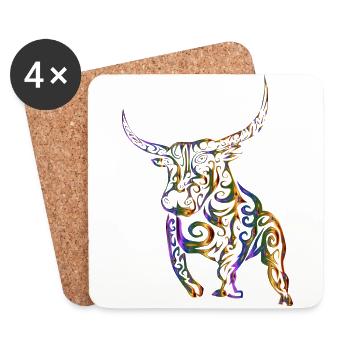 The colorful cop - Coasters (set of 4) - white - Front