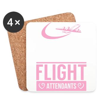 Flight attendant - flight attendant - stewardess - - Coasters (set of 4) - white - Front