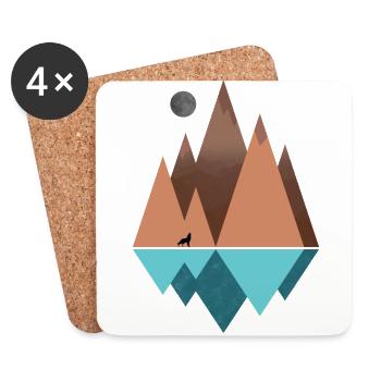 L.mountain - Coasters (set of 4) - white - Front
