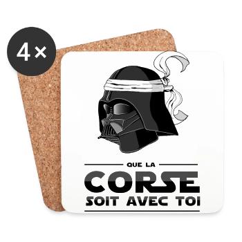 que la corse soit avec toi - Dessous de verre (lot de 4) - blanc - Devant