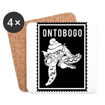 Ontobogo - Wayang - Untersetzer (4er-Set) - Weiß - Vorne