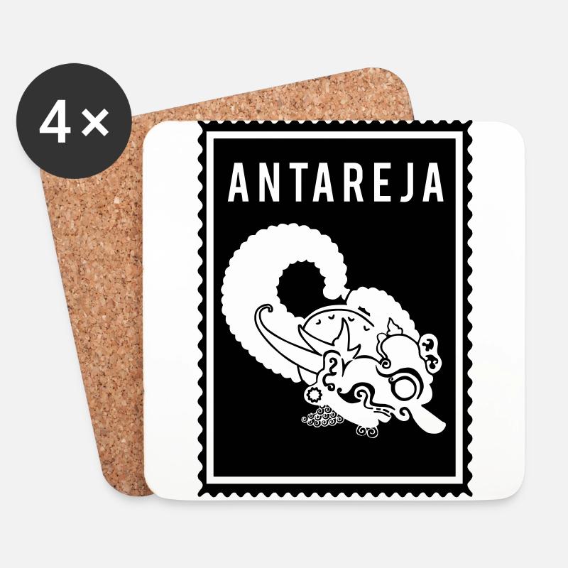 Antareja - Wayang - Untersetzer (4er-Set) - Weiß