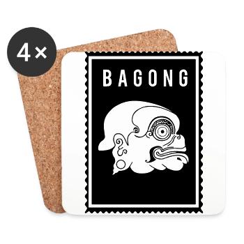 Bagong - Wayang - Untersetzer (4er-Set) - Weiß - Vorne
