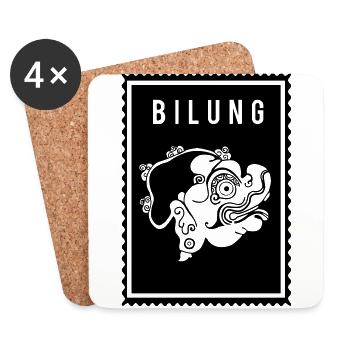 Bilung - Wayang - Untersetzer (4er-Set) - Weiß - Vorne