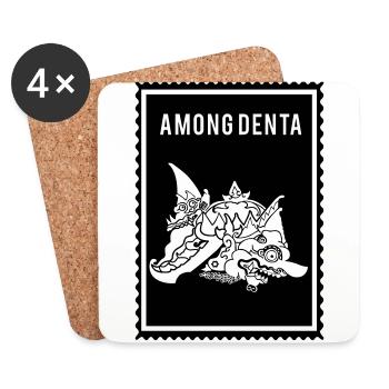 Among Denta- Wayang - Untersetzer (4er-Set) - Weiß - Vorne