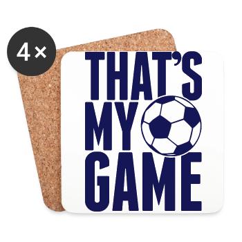 that's my game - soccer - Coasters (set of 4) - white - Front
