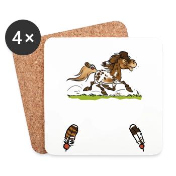 Mein Shetty das Schönste (Text weiss) - Coasters (set of 4) - white - Front