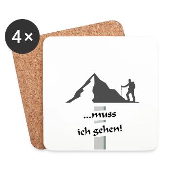 Wenn die Berge rufen by SASX DESIGN - Untersetzer (4er-Set) - Weiß - Vorne