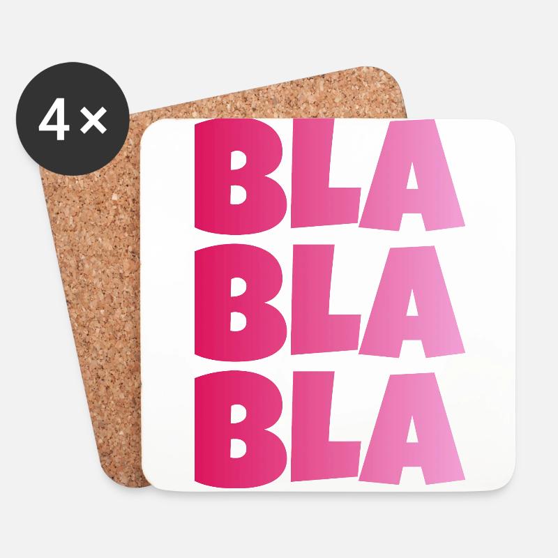 BLA BLA BLA dummes geschwaetz - Untersetzer (4er-Set) - Weiß
