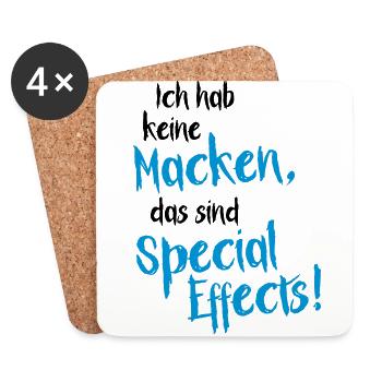 Ich hab keine Macken, das sind Special Effects! - Untersetzer (4er-Set) - Weiß - Vorne