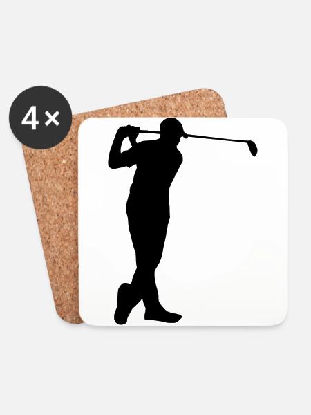 Golf player - Coasters (set of 4) - white