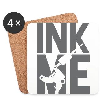 Tattoo Ink art - Coasters (set of 4) - white - Front