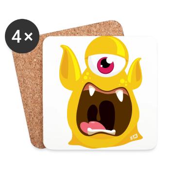 Monstaa Originaals Monster # 13 - Coasters (set of 4) - white - Front