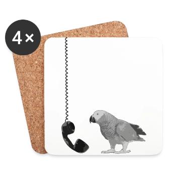 Telephone - Coasters (set of 4) - white - Front