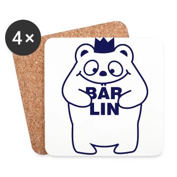 Berliner Bär - Untersetzer (4er-Set) - Weiß - Vorne