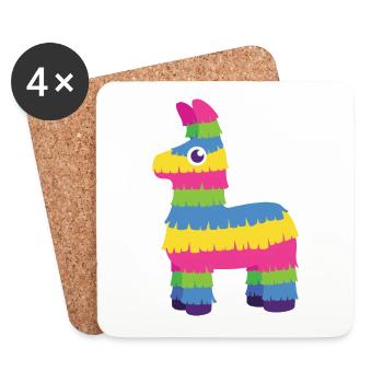 Pinata - Figur - Fiesta - Untersetzer (4er-Set) - Weiß - Vorne