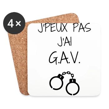 Police Officer Policeman Cop Policier Polizei - Coasters (set of 4) - white - Front