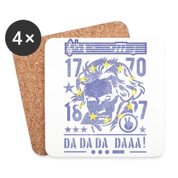 Beethoven, Europa - Dessous de verre (lot de 4) - blanc - Devant