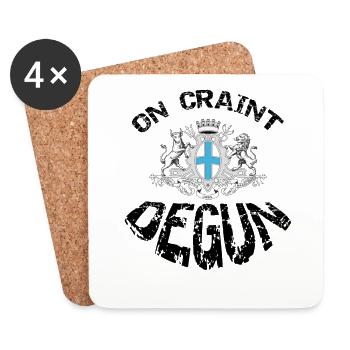 On Craint Degun Armoiries Marseille OM fun et cool - Dessous de verre (lot de 4) - blanc - Devant