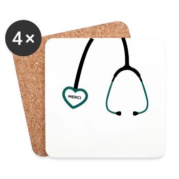 Danke, Doktor. - Untersetzer (4er-Set) - Weiß - Vorne