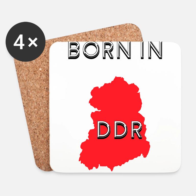 Born in DDR - Untersetzer (4er-Set) - Weiß