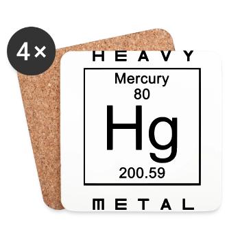 Heavy Metal - Untersetzer (4er-Set) - Weiß - Vorne