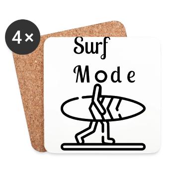 Surf mode 1 - Untersetzer (4er-Set) - Weiß - Vorne