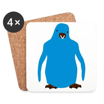 Pinguin - penguin - Untersetzer (4er-Set) - Weiß - Vorne