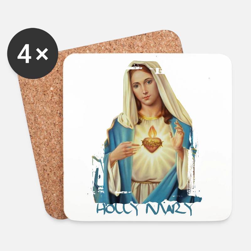 Jesus-Heilige Maria Religion - Untersetzer (4er-Set) - Weiß