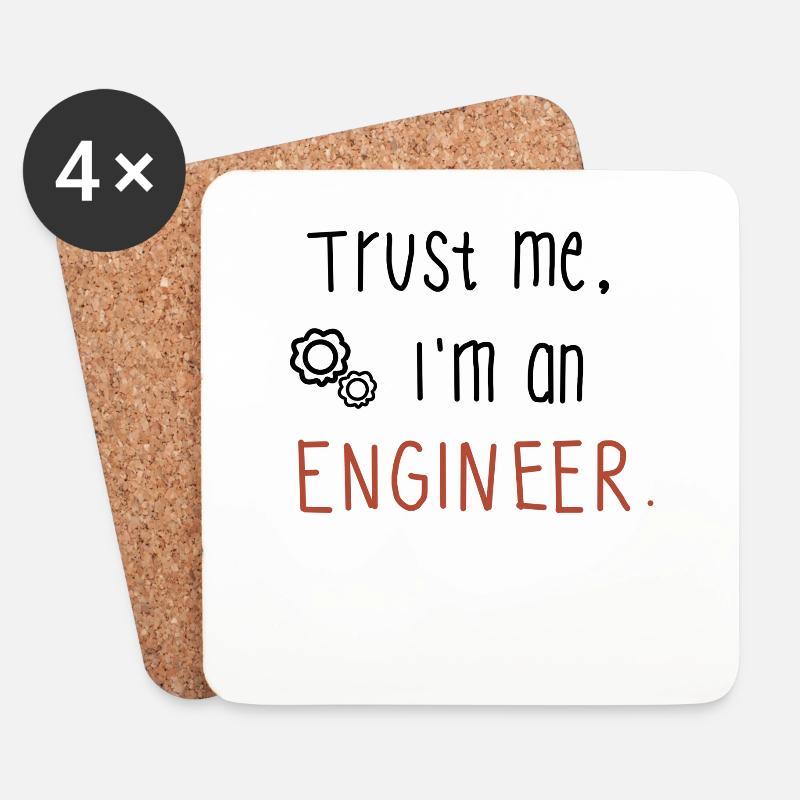 Trust me, I am an engineer - gift engineer - Coasters (set of 4) - white