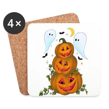 Pumpkin party - Untersetzer (4er-Set) - Weiß - Vorne