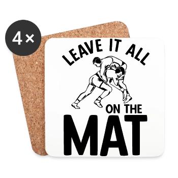 Grappling Martial Arts Wrestling - Untersetzer (4er-Set) - Weiß - Vorne