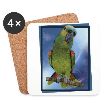 The blue-fronted amazon - Coasters (set of 4) - white - Front