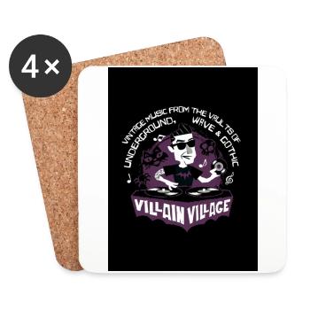 villains village logo Bat Sunglasses - Untersetzer (4er-Set) - Weiß - Vorne