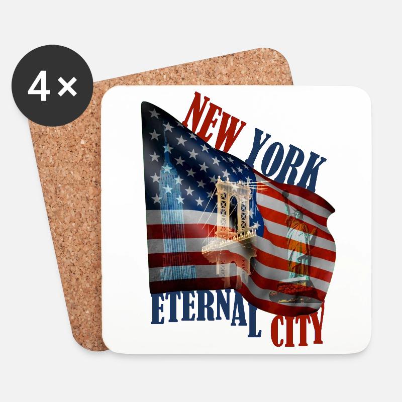 NEW YORK - Untersetzer (4er-Set) - Weiß